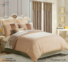 Load image into Gallery viewer, Luxury Crushed Velvet Panel Duvet Cover with Pillow Case Bedding Set