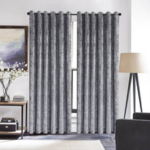 Load image into Gallery viewer, Luxury Crushed Velvet Curtains Fully Lined Eyelet Ring Top Ready Made