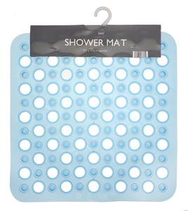 Bath Shower Mat Non-Slip PVC Bathroom Rubber Mats Anti Slip Suction 43 cm x 43 cm