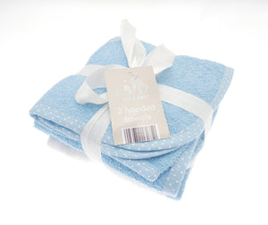 Elli & Raff 2 Pack 100% Cotton Hooded Baby Bath Towels Girl Boy New-born Gift