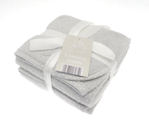 Elli & Raff 2 Pack 100% Cotton Hooded Baby Bath Towels Girl Boy New-born Gift