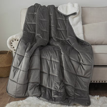 Load image into Gallery viewer, SHERPA FLEECE WEIGHTED BLANKET PLUSH VELVET SOFT WARM SENSORY ANXIETY AUTISM