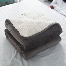 Load image into Gallery viewer, SHERPA FLEECE WEIGHTED BLANKET PLUSH VELVET SOFT WARM SENSORY ANXIETY AUTISM