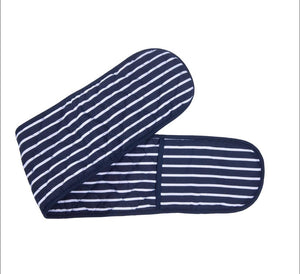 Zimel Homes Butcher Stripe Quilted Double Oven Gloves Mitts