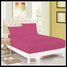 Load image into Gallery viewer, Plain Dyed Fitted Sheet Single Double King Super King