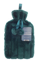 Load image into Gallery viewer, Large 2 Litre Natural Rubber Hot Water Bottle With Warm Faux Fur Cover