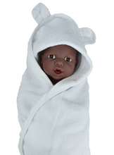 Load image into Gallery viewer, Luxury Zero Twist 100% Cotton Baby Hooded Towel with Ears 75 x 75 cm