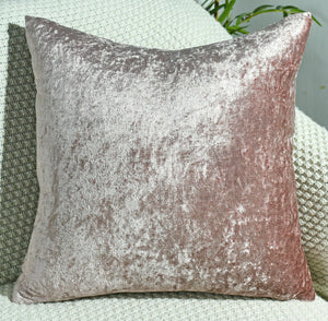 Crushed Velvet Cushion Covers Luxury Plush Plain 17"X17" , 20"X20",  22"X22" , 24"X24"