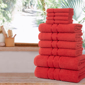10 Piece Bathroom Towel Bale Set 100% Combed Cotton Premium Luxury Gift Set
