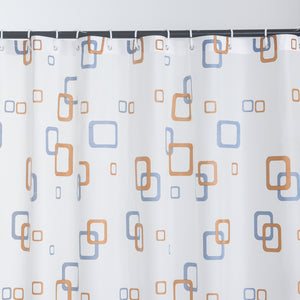 NEW MODERN DESIGN PEVA SHOWER BATHROOM CURTAIN WITH RING HOOKS 180 X 180 CM