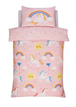 Load image into Gallery viewer, Unicorn Rainbow Sun Glow in the Night Kids Children Bedding Single Double Toddler Duvet Quilt Cover Set Boys Girls